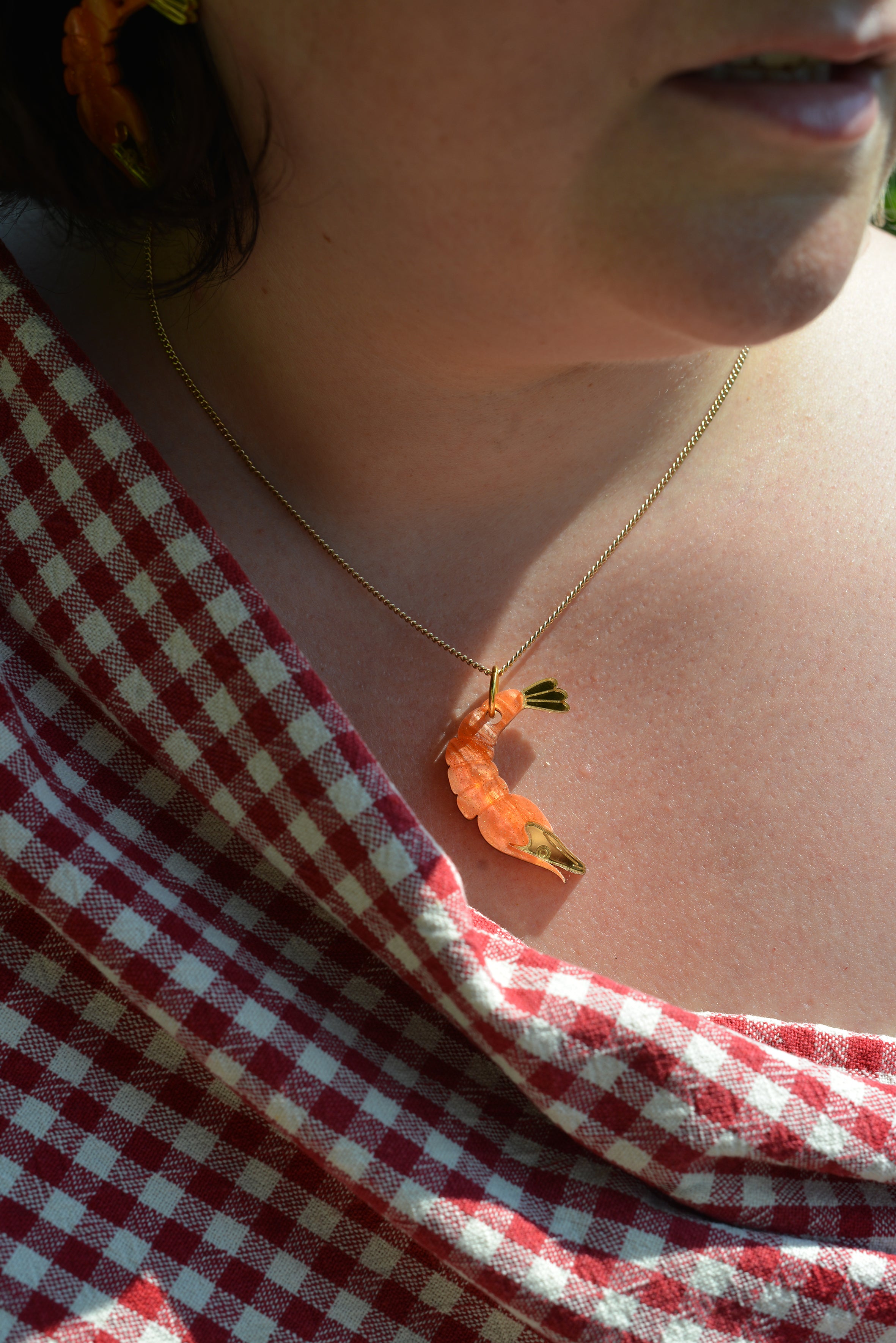 Collier Crevette Corail