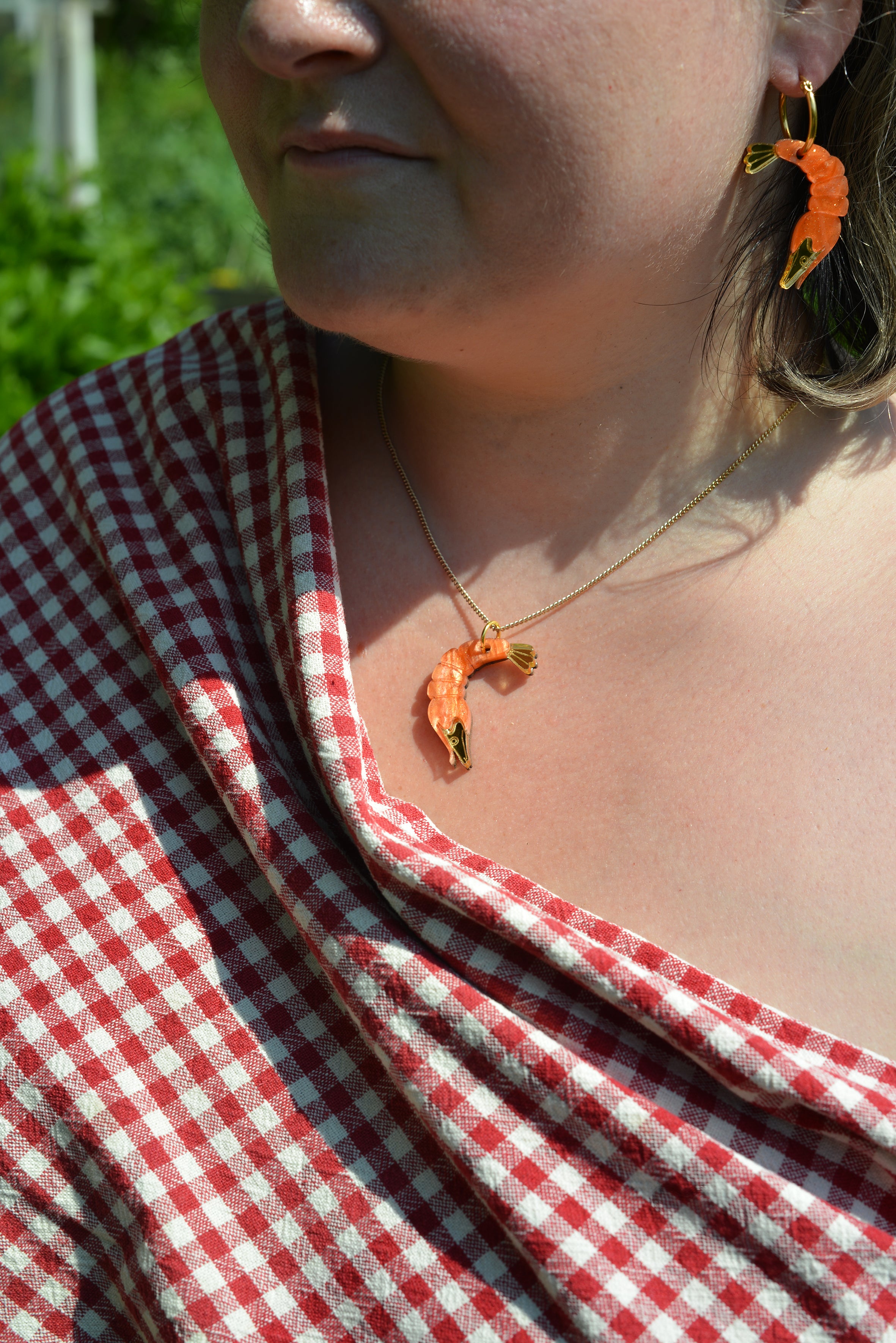 Collier Crevette Corail