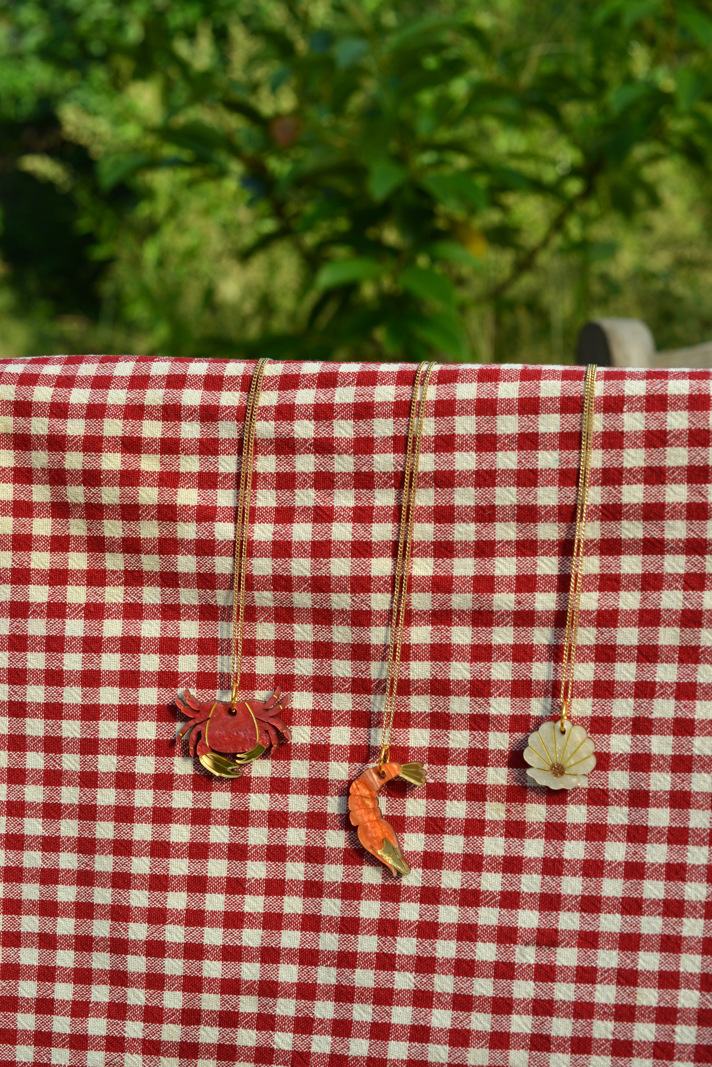 Collier Crevette Corail