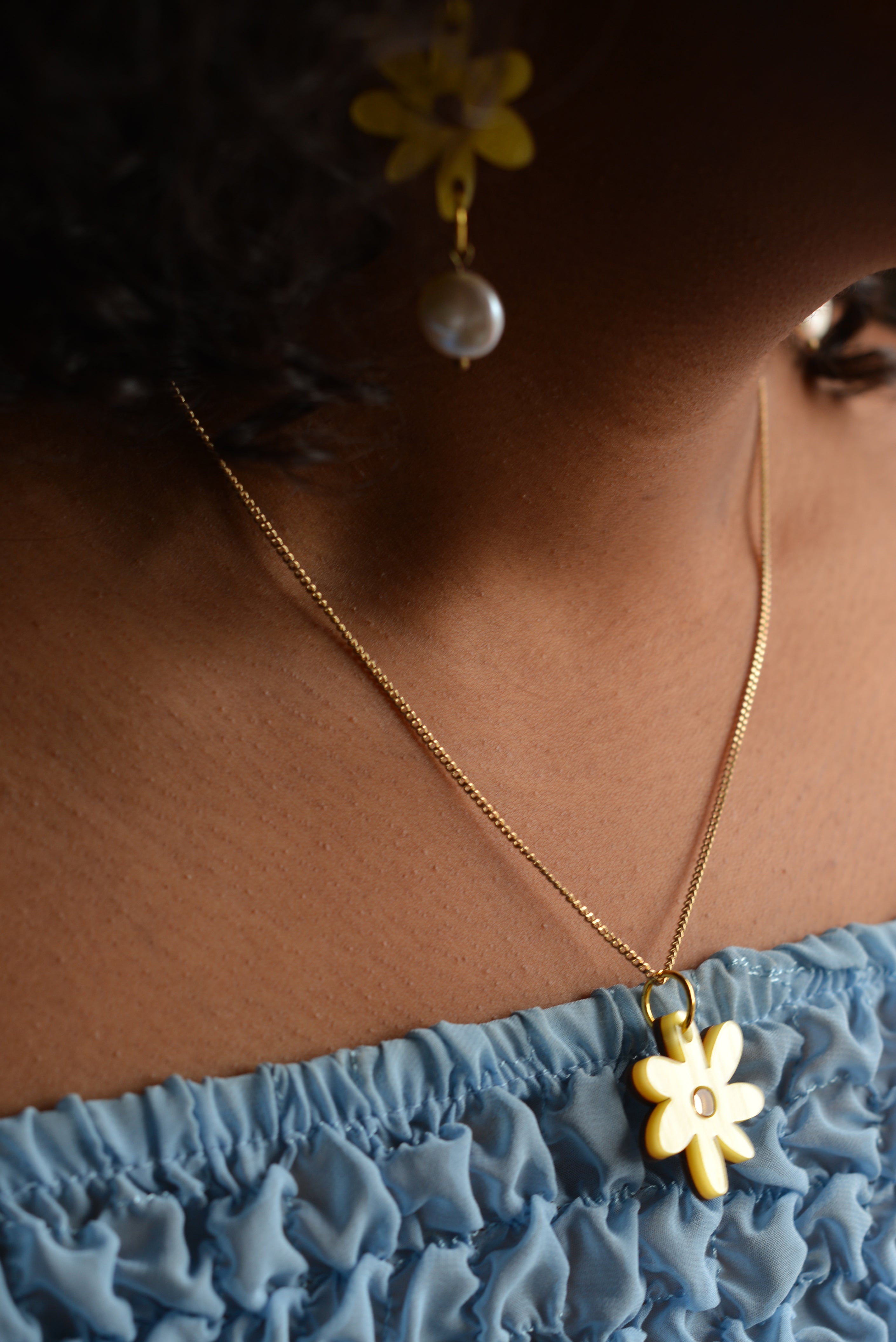 Collier Marguerite Jaune