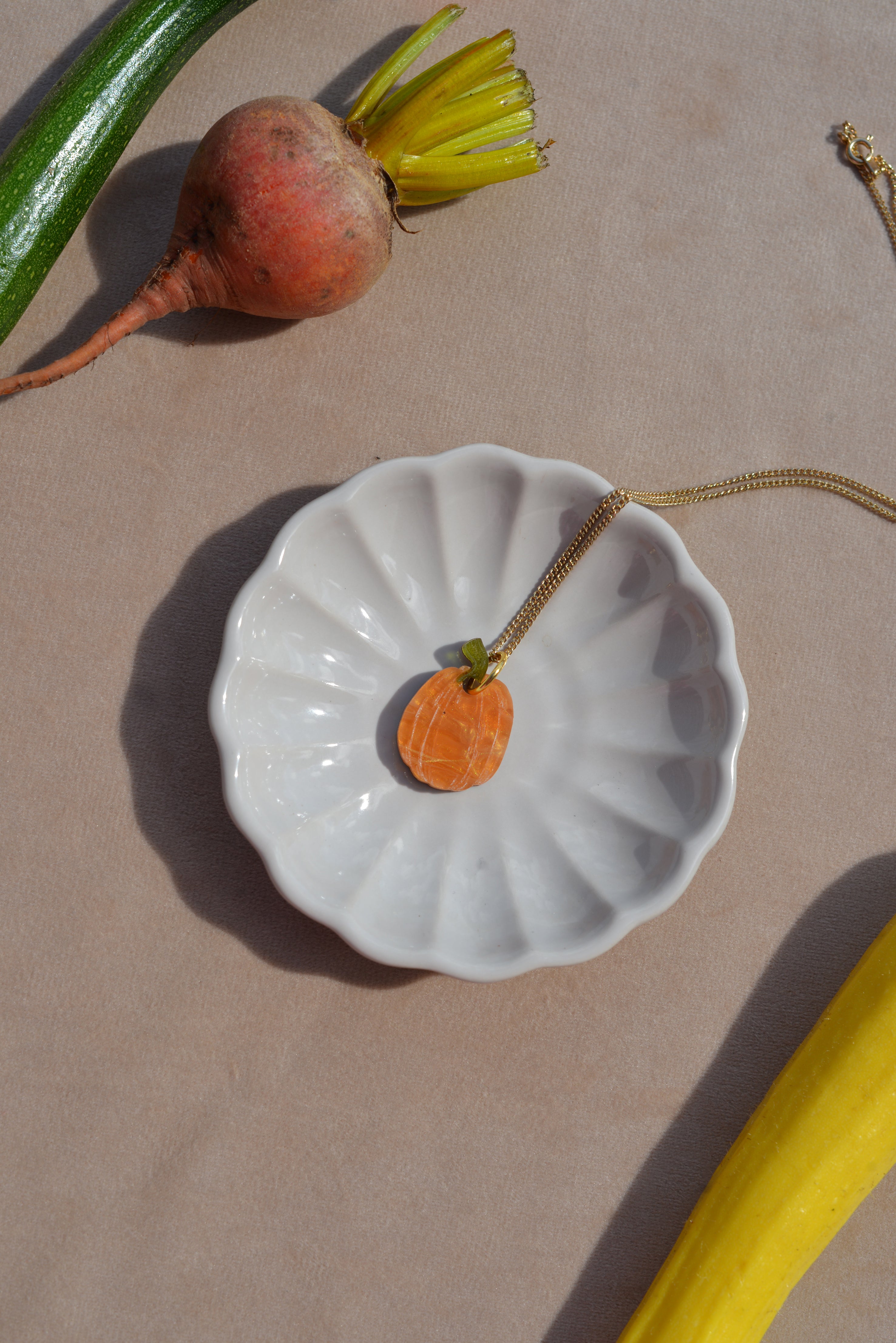 Orange Pumpkin Necklace