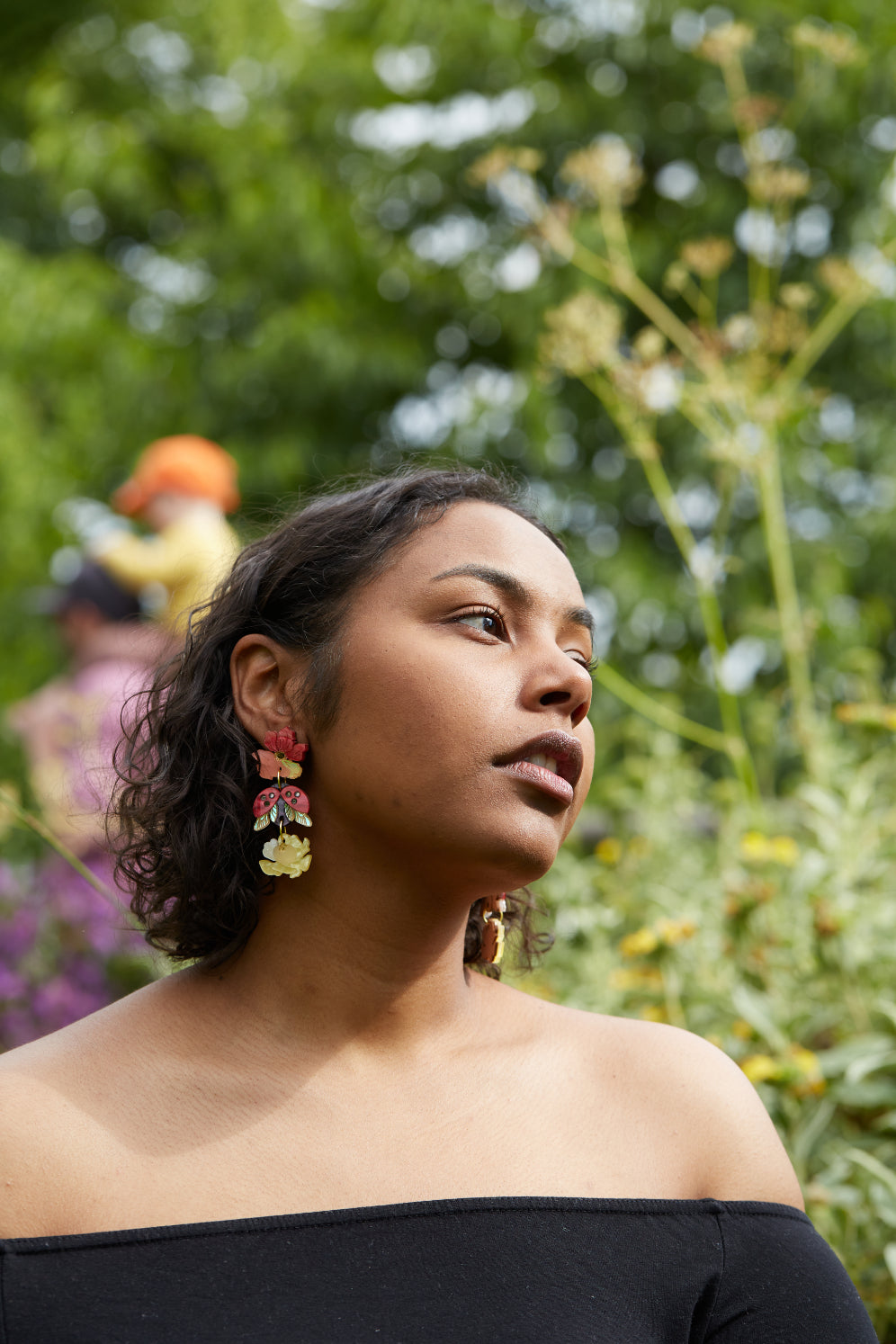 Summer Florals Triple Drop Earrings