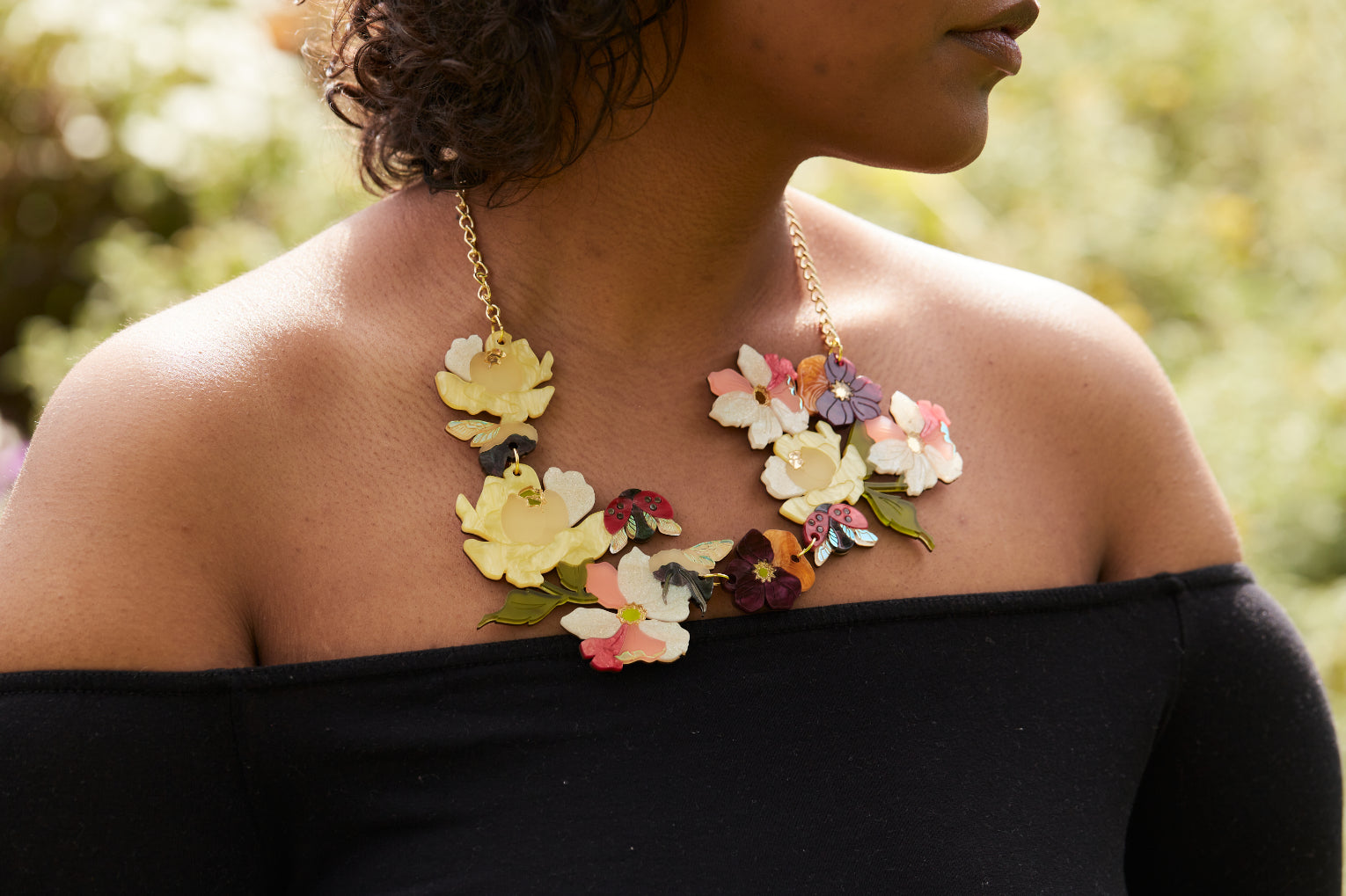 Summer Floral Statement Necklace