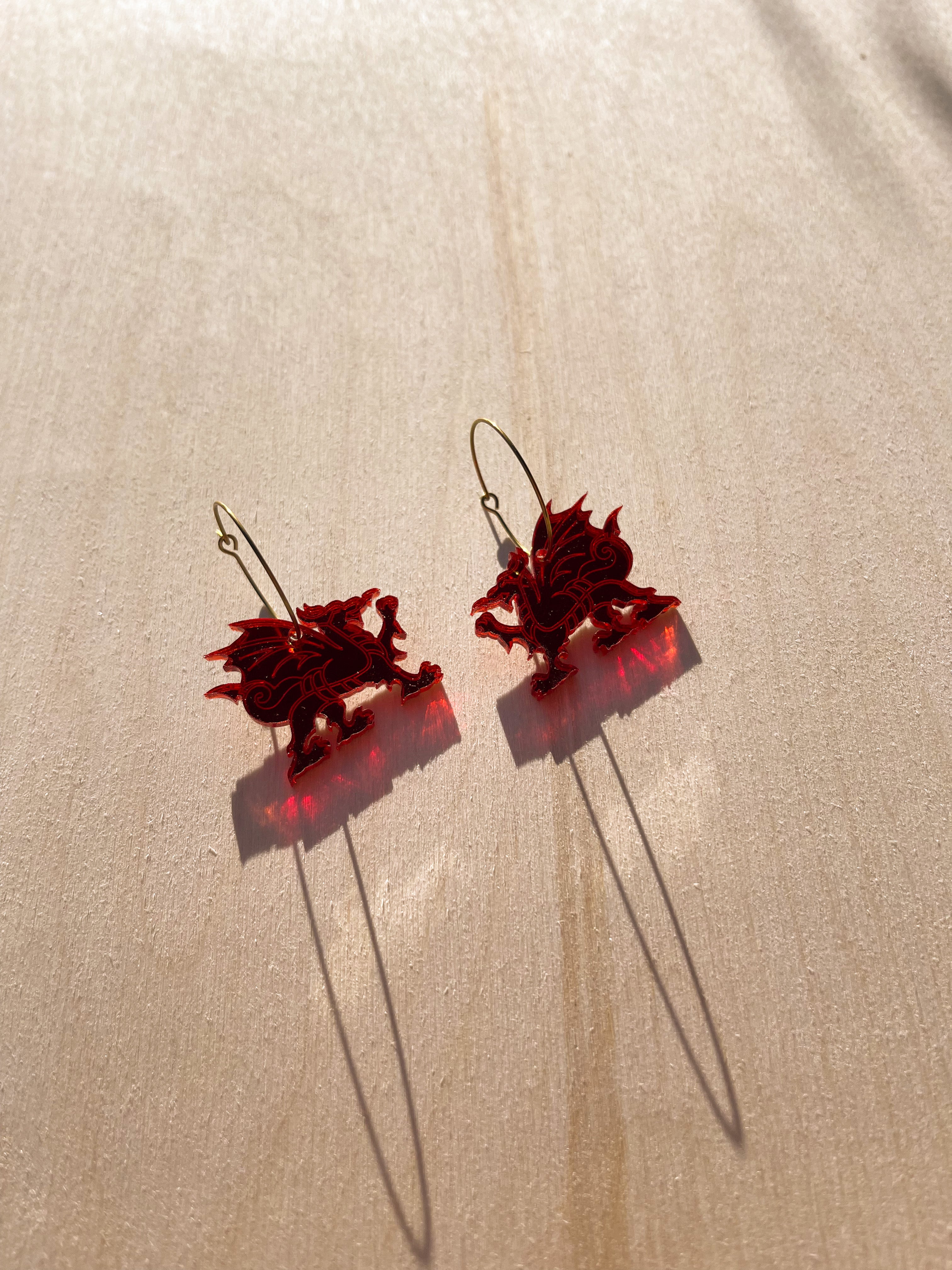 Welsh Dragon Earrings